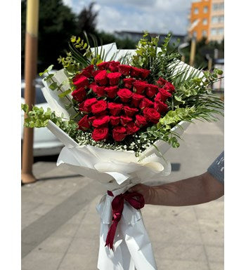 Yatay 41 Kırmızı Gül Buketi
